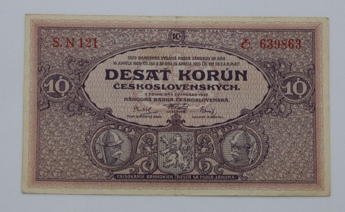 10 Kčs 1927 - N 121