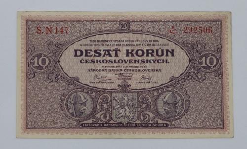 10 Kčs 1927 - N 147