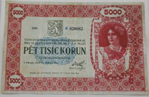 5000 Kčs 1919 - padělek