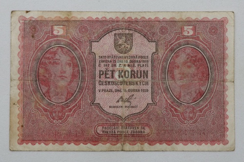 5 Kčs 1919 - 54