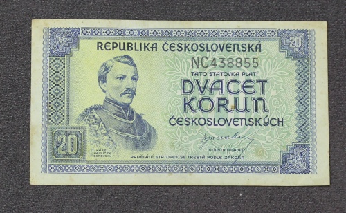 20 Kčs 1945 - NC - neperforovaná