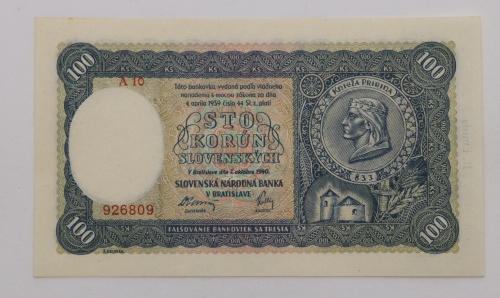 100 ks 1940 - A10 - II.vydání - neperforovaná