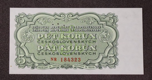 5 kčs 1953 - NR perforovaná