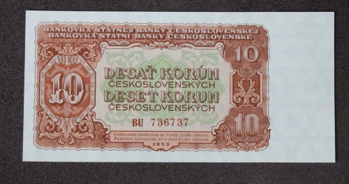 10 kčs 1953 - BU - neperforovaná