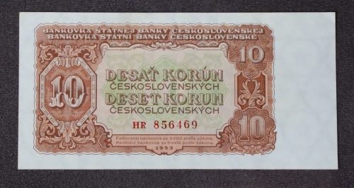 10 kčs 1953 - HR - neperforovaná