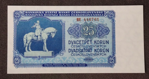 25 Kčs 1953 - BE - neperforovaná