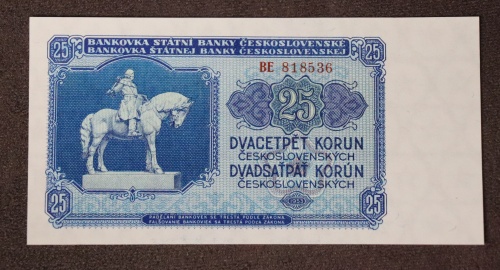 25 Kčs 1953 - BE - neperforovaná