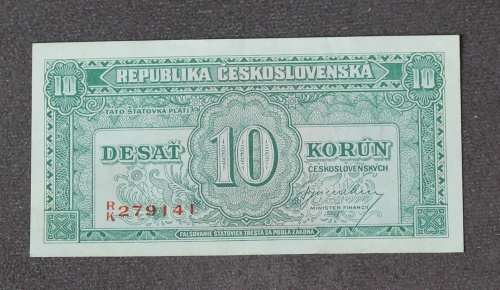 10 kčs 1950 - R/K-  neperforovaná