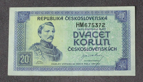 20 Kčs 1945 - HM - neperforovaná