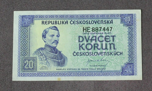 20 Kčs 1945 - HE - neperforovaná