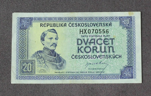 20 Kčs 1945 - HX - neperforovaná