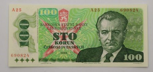 100 Kčs 1989 - A 25