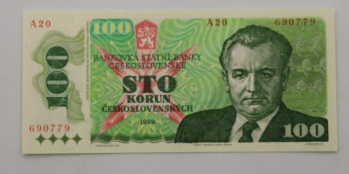 100 Kčs 1989 - A 20