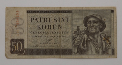 50 Kčs 1950 - A 05   neperforovaná