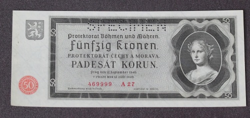 50 K protektorát 1940 - A27- perforovaná