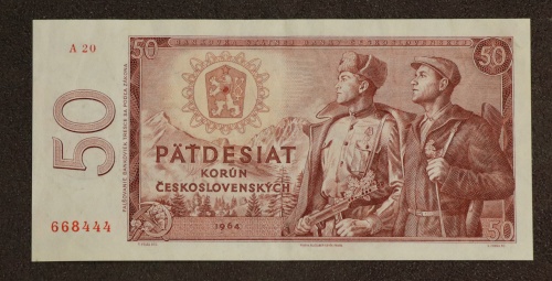 50 Kčs 1964 - A20 neperforovaná