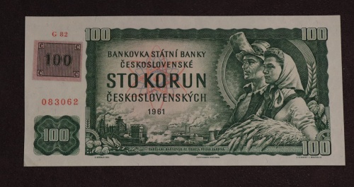 100 Kčs 1961 - G82 - kolek