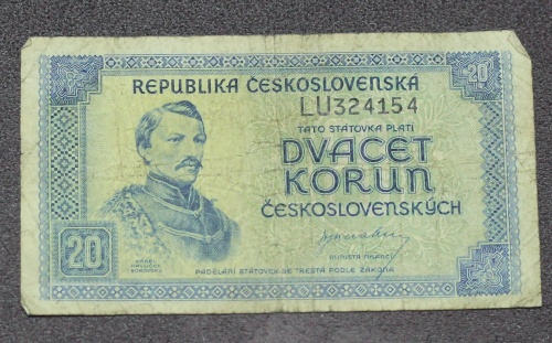 20 Kčs 1945 - LU - neperforovaná