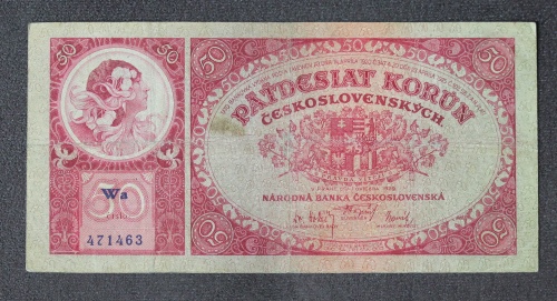 50 Kčs 1929 - Wa neperforovaná