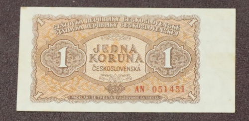 1 Kčs 1953 - AN neperforovaná