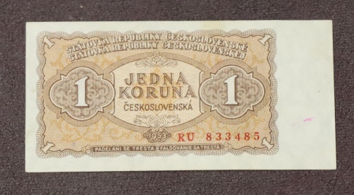 1 Kčs 1953 - RU  neperforovaná