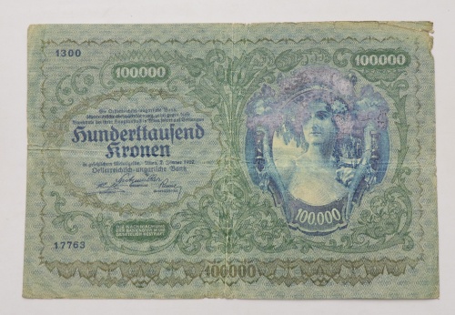 100 000 Kronen 1922 - 1300